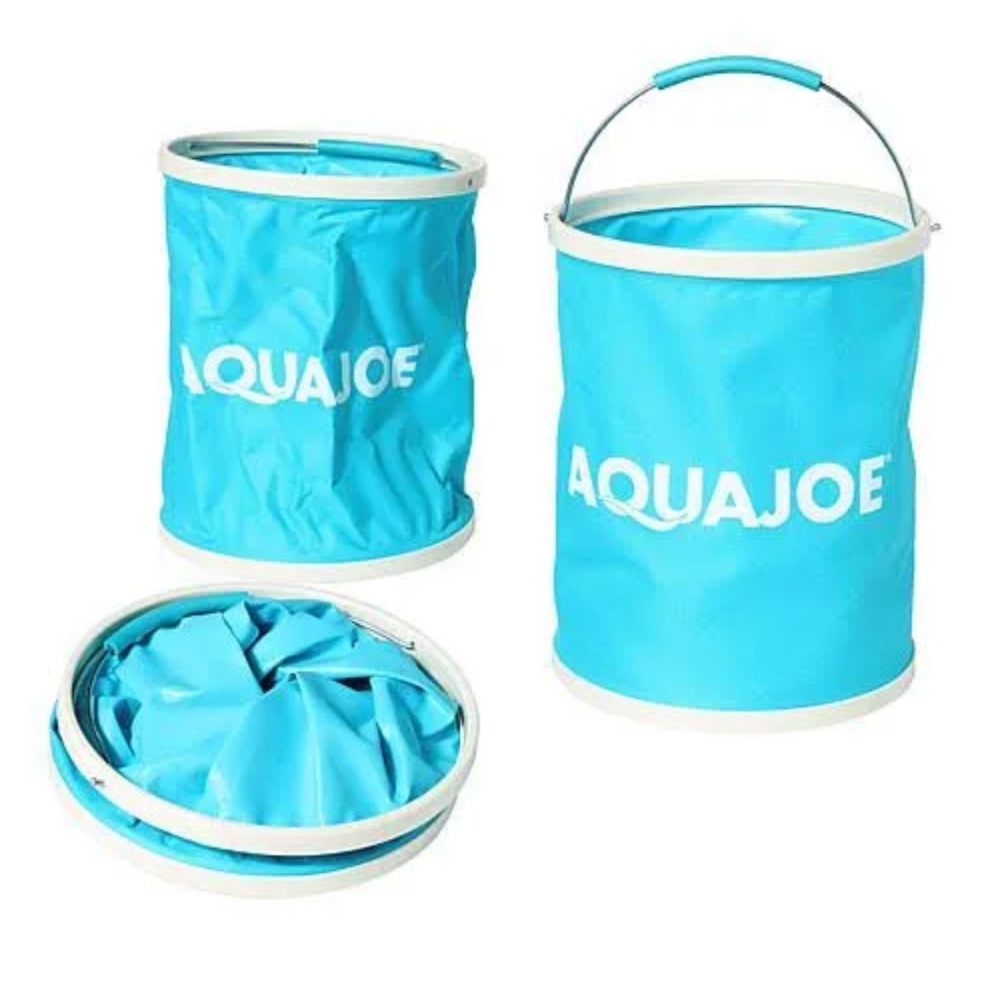 SET OF THREE Blue Collapsible Buckets - Lightweight. NWT